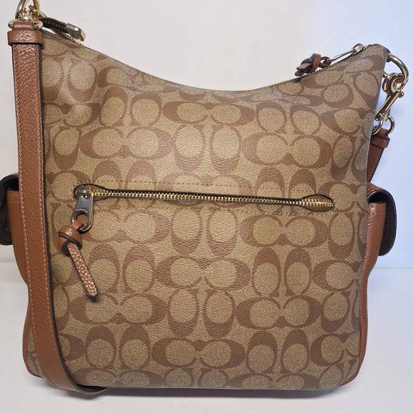 Coach Monogram Hobo Shoulder Bag in Brown/Tan - Picture 2 of 2